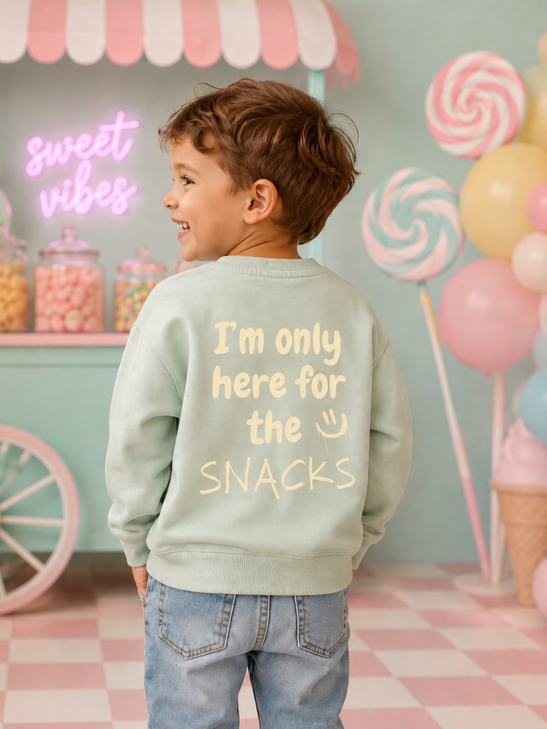 I’m only here for the Snacks – Bügelbild für Kids