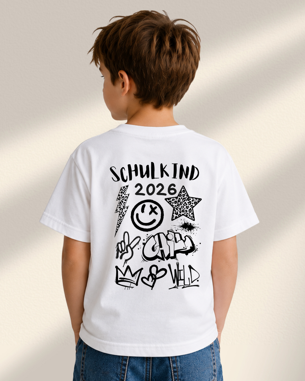 Schulkind 2026 – Bügelbild DIN A4 | Schulanfang & Einschulung