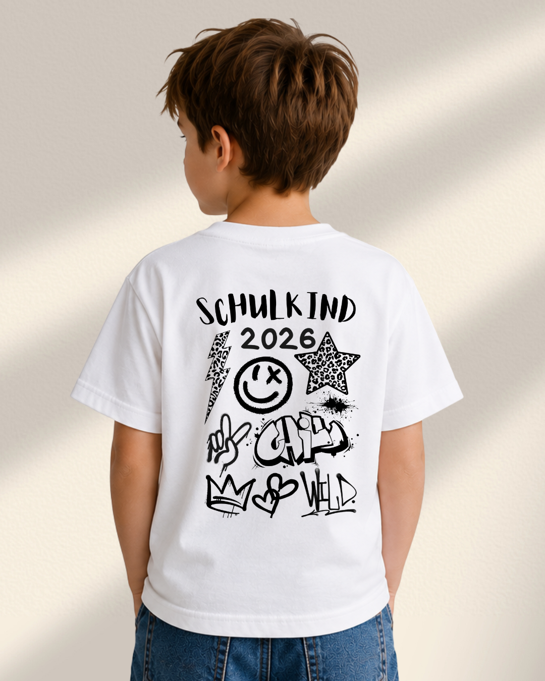 Schulkind 2026 – Bügelbild DIN A4 | Schulanfang & Einschulung