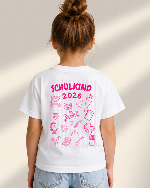 Schulkind 2026 – Bügelbild DIN A4 | Schulanfang & Einschulung
