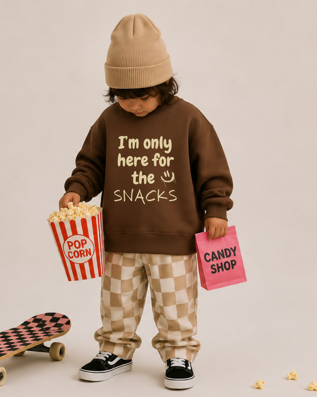Snacks first – Bügelbild DIN A4