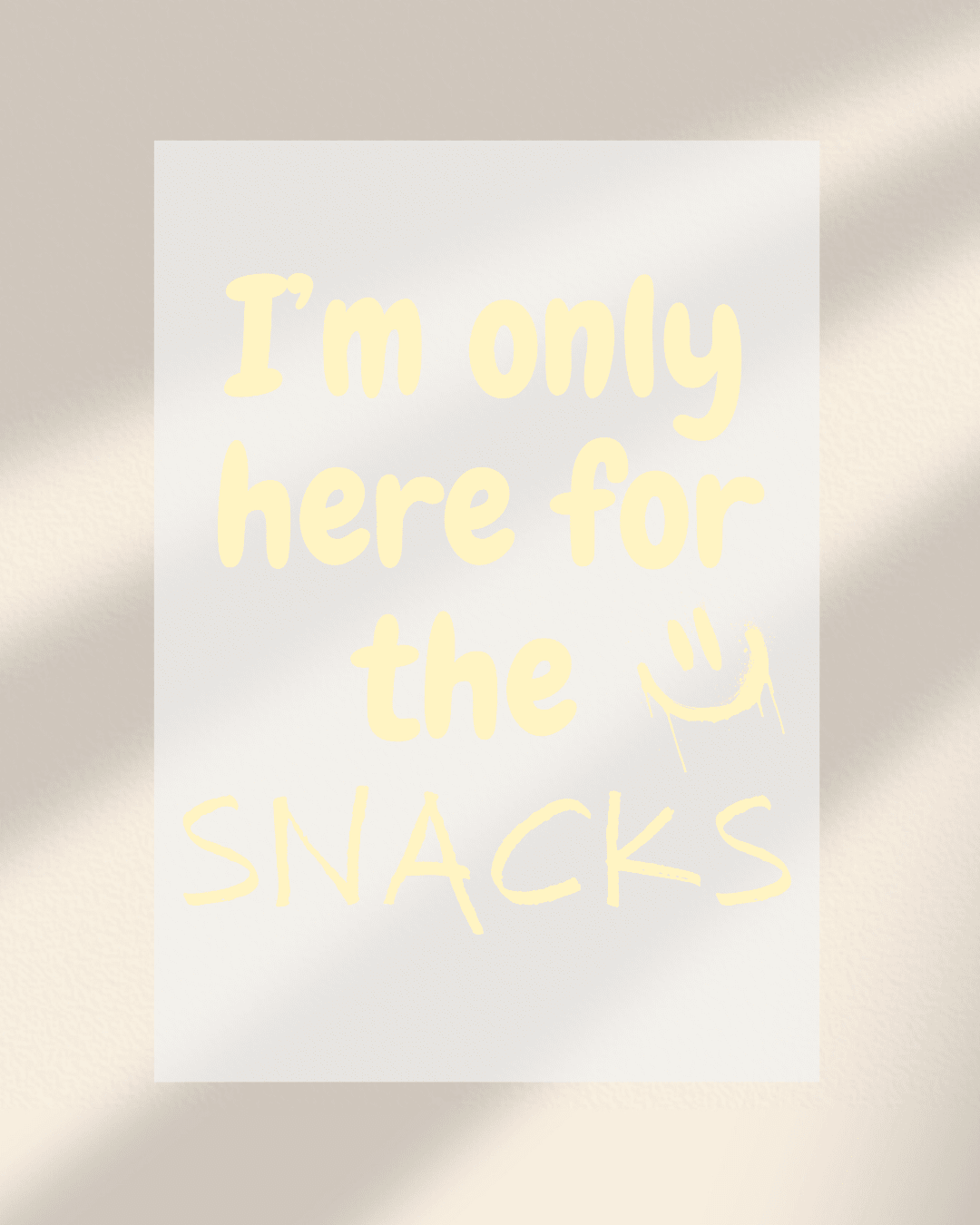 I’m only here for the Snacks – Bügelbild für Kids - Hey Jo
